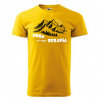 Vtipné tričko Hory terapia p. Farba: Žltá, Veľkosť: L
