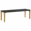 Záhradná lavica, lavička - Lumarko Garden Bench, 80 cm, polícia, čierna (Lumarko Garden Bench, 80 cm, polícia, čierna)