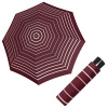Doppler Mini Fiber TIMELESS RED - dámsky skladací dáždnik prúžky