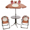 Set záhradný LEQ MELISENDA Mono, opica, slnečník 105 cm, stôl 50 cm, 2 stoličky. detský