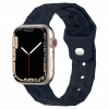 AppleKing silikónový remienok s geometrickým vzorom na Apple Watch 41 mm / 40 mm / 38 mm - tmavomodrý - možnosť vrátiť tovar ZADARMO do 30tich dní