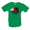 Tričko s potlačou Červený kamión dětské Středně zelená 110 cm/4 roky