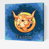 Vymalujsisam.sk Maľovanie podľa čísiel - Býk/Taurus Veľkosť: 50x50cm, Rám: Na kartónovej doske
