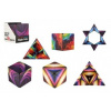 Hlavolam kostka magnetická duhová plast mix druhů v krabičce 6x6x6cm