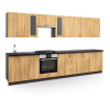 VerDesign, FIJONA velká kuchynská linka 340, dub Wotan/wenge LTD,MDF