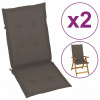 Vankúš na záhradný nábytok - Záhradné stoličky, 2 ks, taupe, 120x (Záhradné stoličky, 2 ks, taupe, 120x)