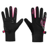 Puzzle detské rukavice čierna-ružová veľkosť oblečenia 7-8 - 9–10