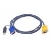 ATEN 2L-5202UP KVM kábel Čierna 1,8 m (2L-5202UP)