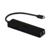 i-tec USB Slim HUB/ 3 porty s Gigabyte Ethernet/ na USB 3.1 Type C/ kompatibilní s Thunderbolt 3/ černý C31GL3SLIM