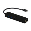i-tec USB Slim HUB 3 porty s Gigabyte Ethernet/ na USB 3.1 Type C/ kompatibilní s Thunderbolt 3/ černý C31GL3SLIM