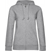 B&C | Inspire Zipped Hood /women, Dámska mikina s kapucňou, sivá heather, S