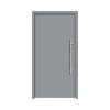 Hliníkovo-oceľové vchodové dvere bezpečnostné Apollon RC2 110 x 210 cm P sivé