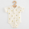 Dojčenské celorozopínacie body s krátkym rukávom z organickej bavlny New Baby Olivy