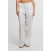 Ladies Structured Striped Relaxed Fit Pants - offwhite/black S