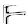 Hansgrohe Zesis M33 Drezová batéria 150, s výsuvnou spŕškou, sBox lite, chróm 74803000-HG