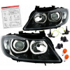 BMW 3 E90 E91 LCI 08-12 LAMPY predné svetlomety BLACK LED krúžky XENONlook H7