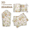 3D Mantinel s obliečkami + zavinovačka zadarmo, Veveričky, béžová, sivá Baby Nellys