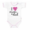 Body krátky rukáv Baby Nellys I love mom & dad holka