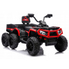Štvorkolka na batérie ATV 6 kolies s prívesom JC606 24V 4x4 Červená