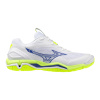 Mizuno WAVE STEALTH 6 X1GA243039 White / Lightning Yellow / Dazzlin, UK 11,5, EU 46,5, US 12,5, 30,5 cm