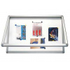 Horizontálna vitrina 120x90cm, zámok, lakované vnútro - magnetická