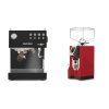 Ascaso Steel DUO PID, Black&Wood + Eureka Mignon Specialita, CR ferrari red