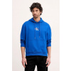 Bavlnená mikina Calvin Klein Jeans LV04RD243G modrá L
