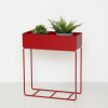 Kovový kvetináč Rosme červená RAL 3000