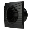 Dalap Kúpeľňový ventilátor so spätnou klapkou 100 DARK, čierny