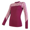 SENSOR MERINO IMPRESS dámské triko dl.rukáv, lilla/pattern - L