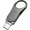 USB flash disk Silicon Power Mobile C80 16GB, USB typu A / USB typu C 3.0 (3.1 Gen 1), titanový