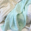 Detská háčkovaná deka od babičky / mentolová, Farba Krémová