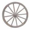 Drevené koleso v blízkosti košíka 71 cm masívna dekorácia (Drevené koleso v blízkosti košíka 71 cm masívna dekorácia)