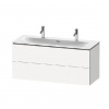 Duravit L-Cube - Umývadlová skrinka, 55x122x48 cm, 2 zásuvky, biela mat LC630901818