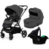 Kinderkraft Yoxi 3v1 Grey Hlboká vanička Mink Pro i-Size