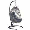 Závesné hojdacie kreslo - Závesné kreslo s tmavou farbou Rattan Rack (Závesné kreslo s tmavou farbou Rattan Rack)