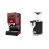 Gaggia New Classic EVO, red + Rocket Espresso GIANNINO, black/chrome