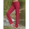 Spirit of OM Wellness nohavice z bio bavlny dlhé unisex - tmavočervené Velikost: S