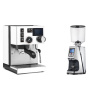 Rancilio Silvia BC PID, white + Eureka Atom Specialty 75, chrome