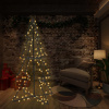 vidaXL Vianočný stromček, kužeľ, 240 LED, dovnútra aj von 115x150 cm - Biela - 119361-66018