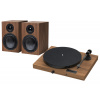 Pro-Ject JukeBox E1 HiFi Set Wood - Kompletní stereofonní audio systém s gramofonem