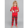 Italian Fashion Vianočné dievčenské pyžamo Italian Fashion Santa mega soft červené, Veľkosť 146-152, Farba červená