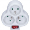 Solight rozbočovač, 3 x 10A, biely, vypínač P99