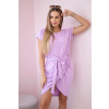 Legínovo Khaki zavinovacie šaty s viazaním Farba: Fialová, Veľkosť: UNI