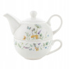 Florina Porcelánový čajový set 3v1 s lúčnymi kvetmi – 350 ml