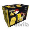 CurePink Dárkový set Pokémon Pikachu Keramický hrnek sklenice 2 tácky sklenice hrnek tácky 10 cm GFB0077 315 ml 10 x 500 ml