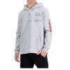 Alpha Industries mikina pánska PATCH HOODY LF pastel grey Veľkosť: XXL, Farba: šedá