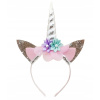 Dívčí párty čelenka - Stribrný jednorožec