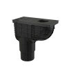Alca Univerzálny lapač strešných splavenín 300×155/125/110 mm priamy, čierna