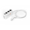 Technaxx nabíjačka do auta biela / 4x USB / 3x zásuvka (TX0263)